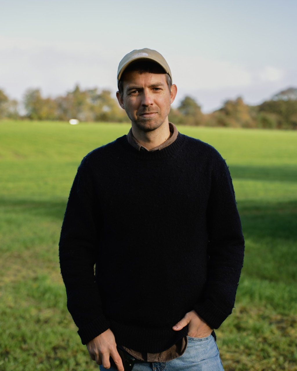 Thomas Lund in a field